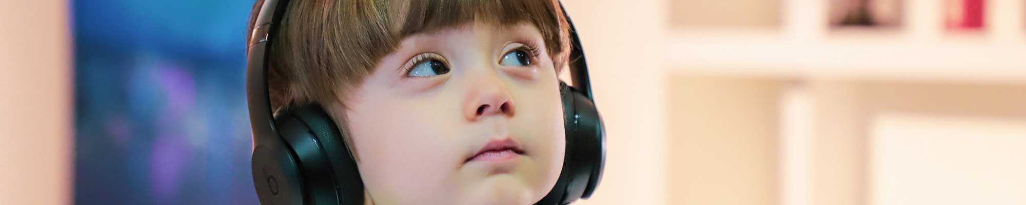 Child Wearing Headphones